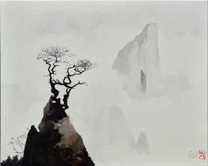 Pang Jiun 龐均, 山間雲霧一棵松, 2016