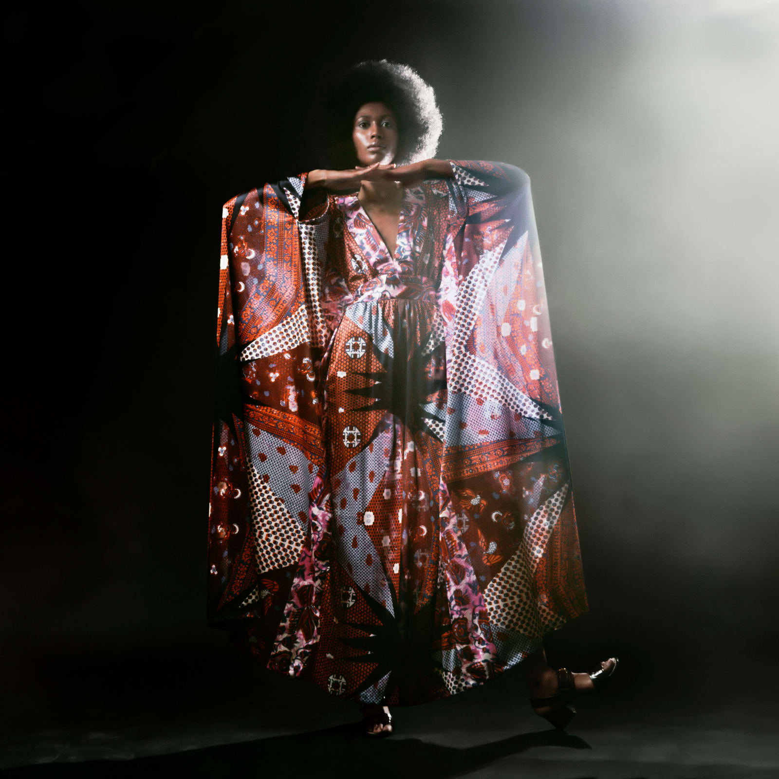 Kwame Brathwaite, Untitled (AJASS Model on Black Background), 1970s c., printed 2019