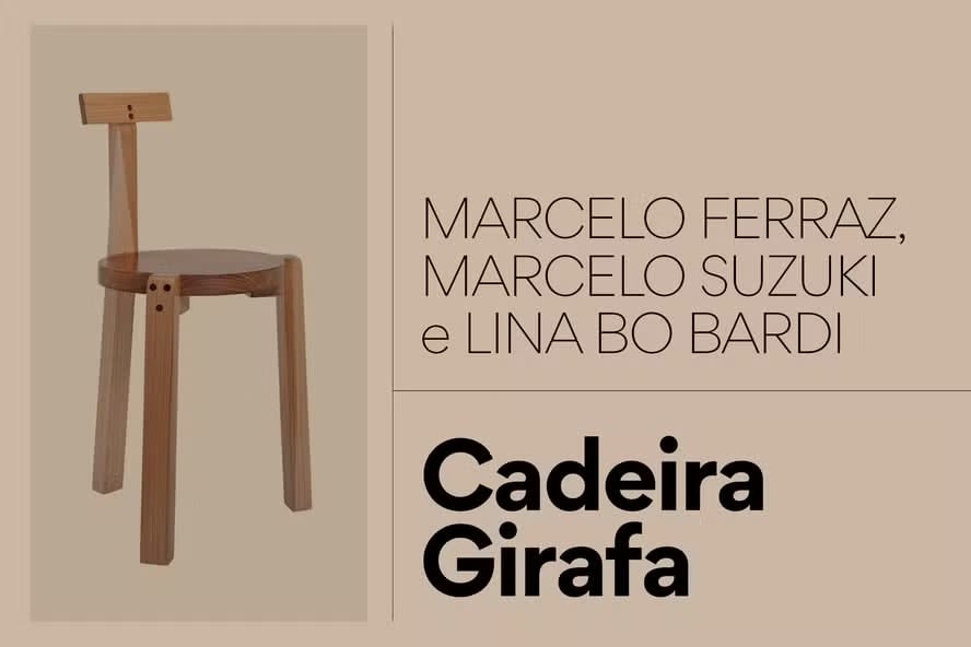 Lina Bo Bardi; Marcelo Ferraz; Marcelo Suzuki, Chaise "Girafa" - Dessin 1986 Edition 2022/ "Girafa" Chair - Drawing 1986 Edition 2022, 1986