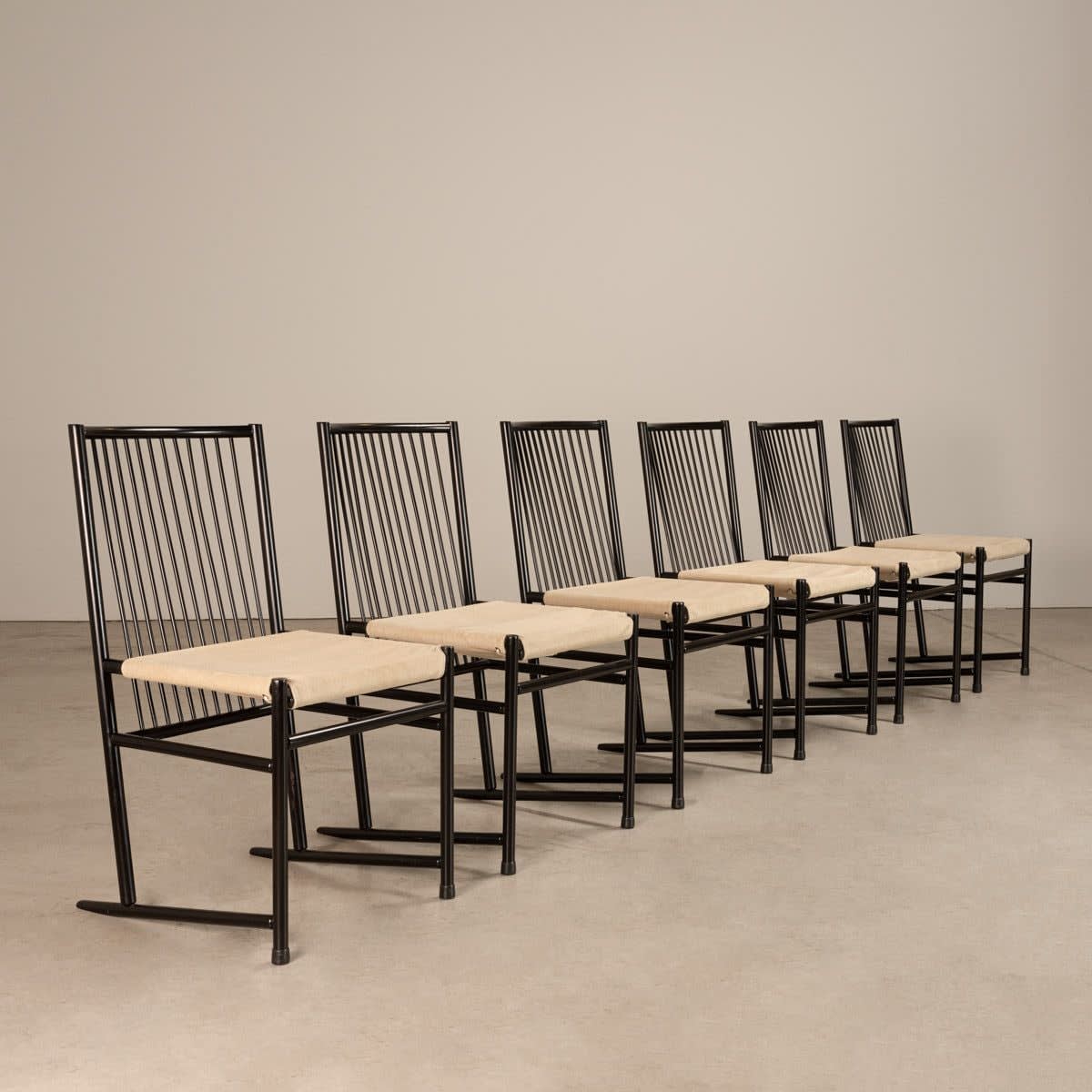 Joaquim Tenreiro, Rare Suite de 6 chaises/ Rare Suite of 6 chairs, c. 1955