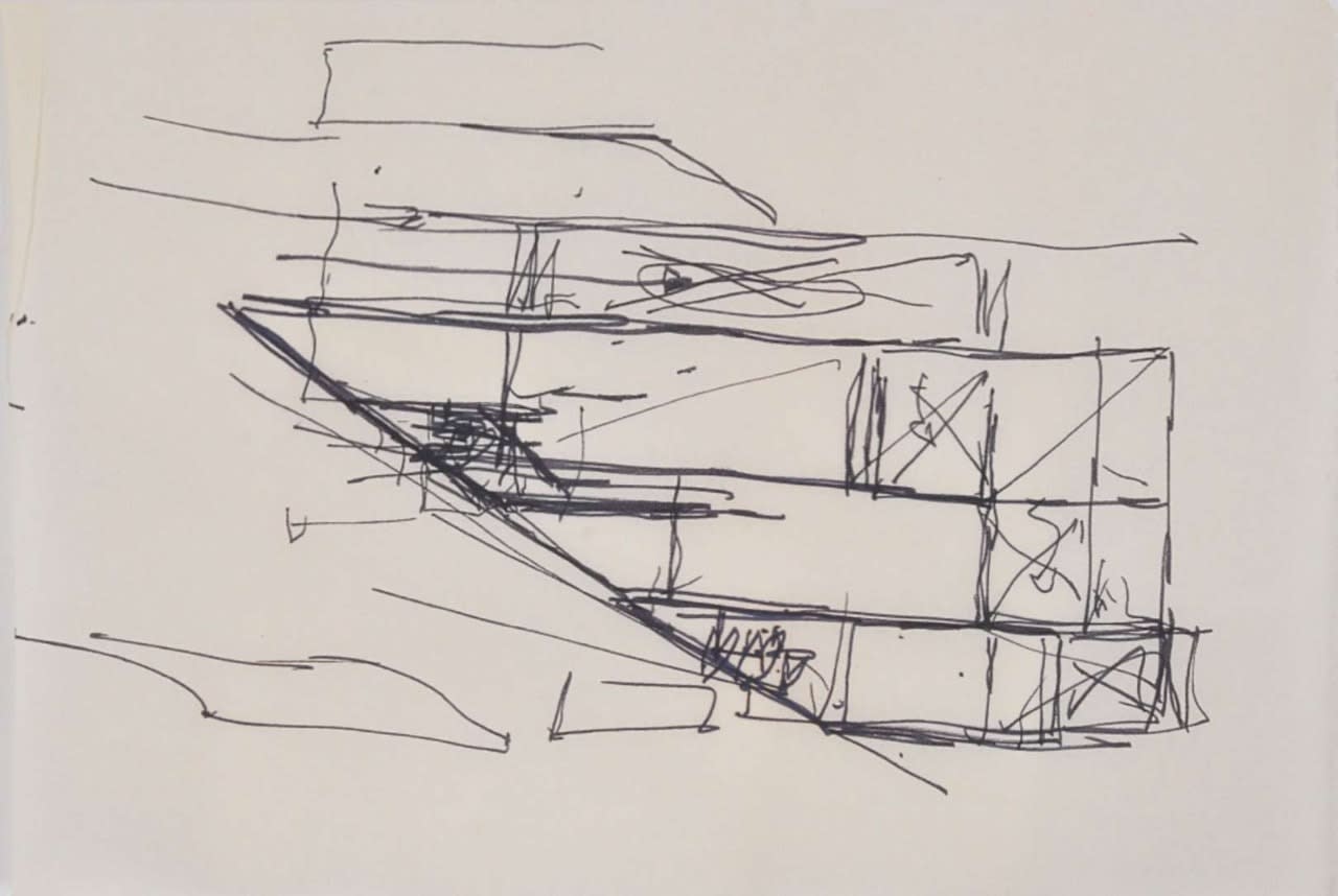 Oscar Niemeyer, Ensemble de 12 dessins - Étude pour le Sambodromo - RJ, c. 1980