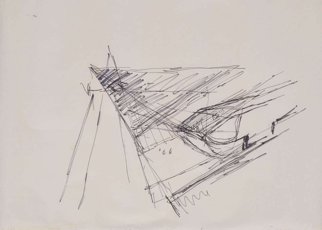 Oscar Niemeyer, Ensemble de 12 dessins - Étude pour le Sambodromo - RJ, c. 1980