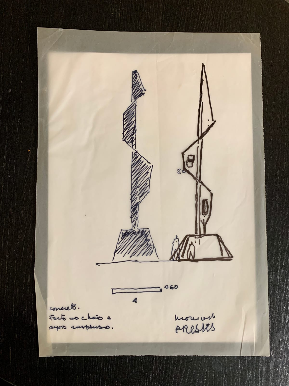 Oscar Niemeyer, Monumento Carlos Prestes - Ensemble de dessins et écrits, c. 1995
