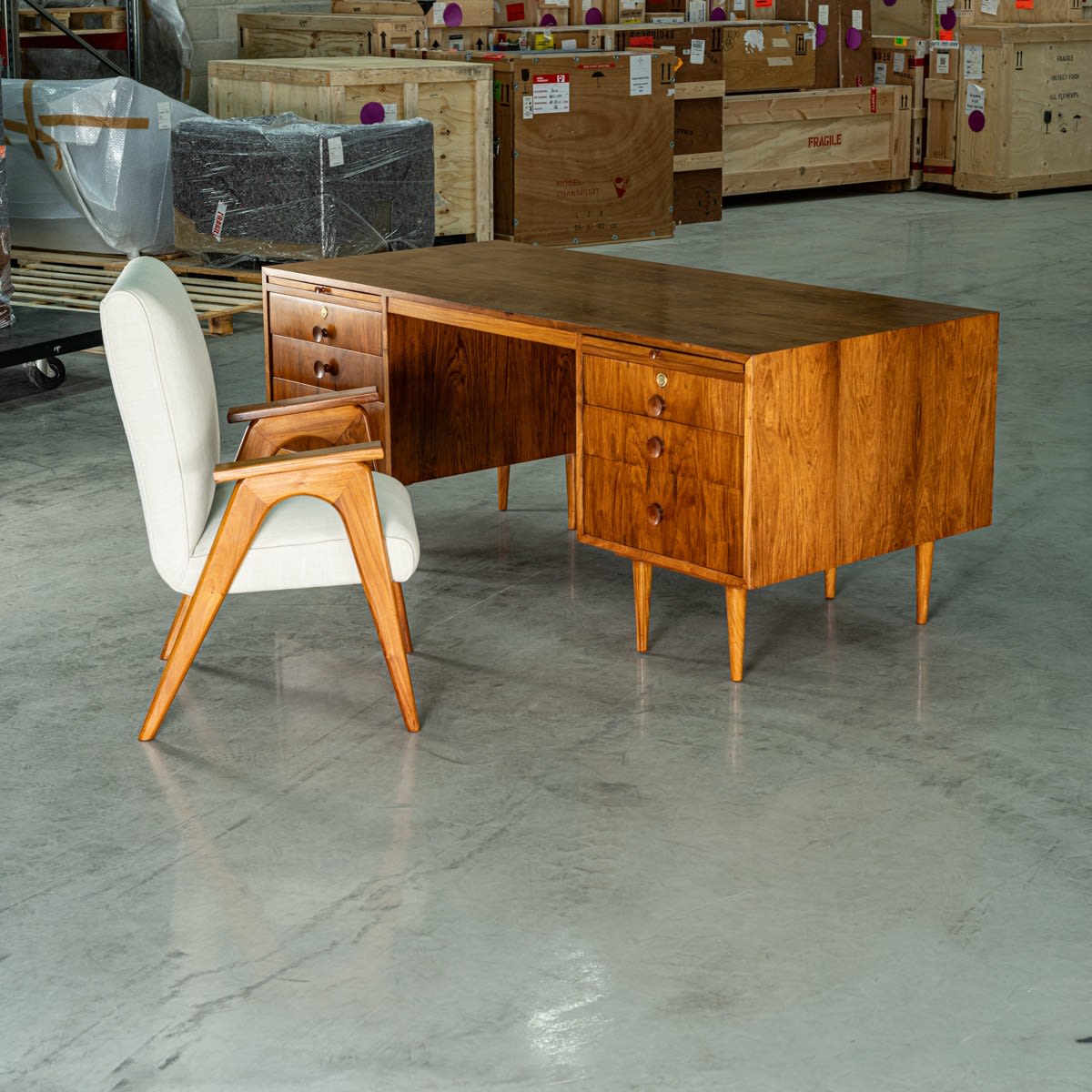 Carlo Hauner, Très rare Bureau (Sur commande)/ Very Rare Desk (On order), c. 1950