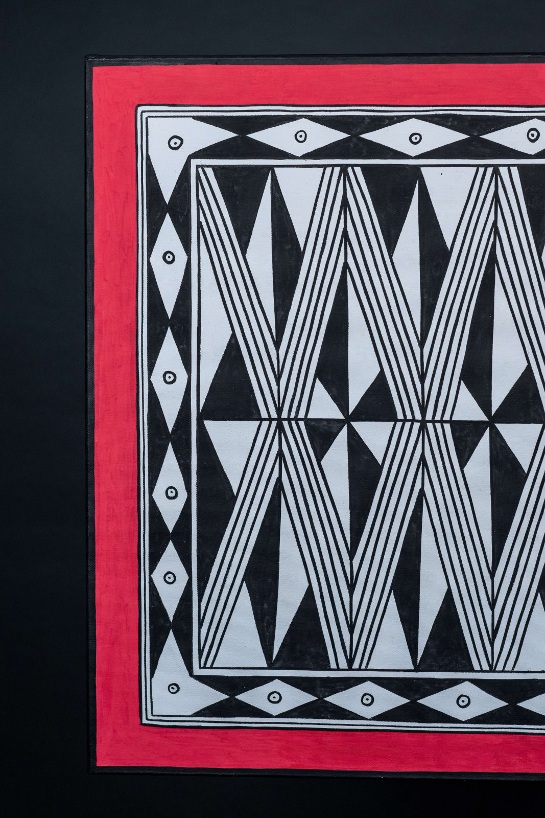 Taukana Regui Wauja, Peinture sur toile graphisme Wauja/ Painting on canvas graphics Wauja, 2022