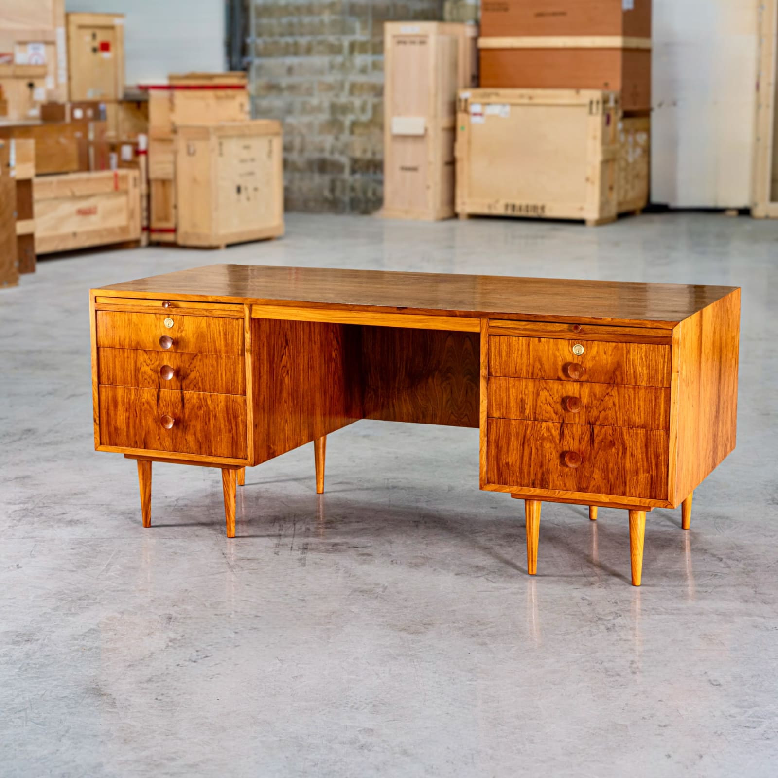 Carlo Hauner, Très rare Bureau (Commande spéciale) / Very Rare Desk (Commissioned), c. 1950