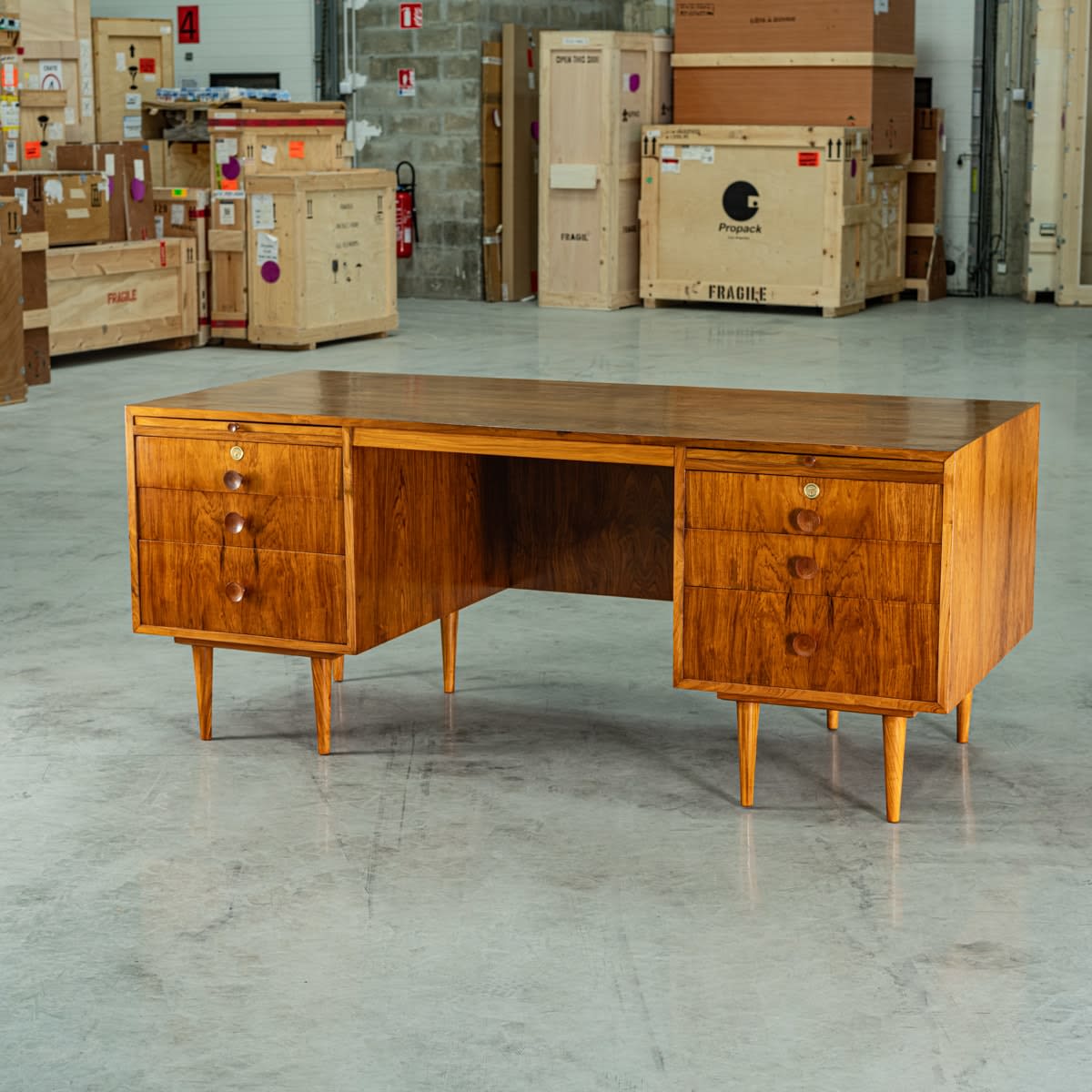 Carlo Hauner, Très rare Bureau (Sur commande)/ Very Rare Desk (On order), c. 1950