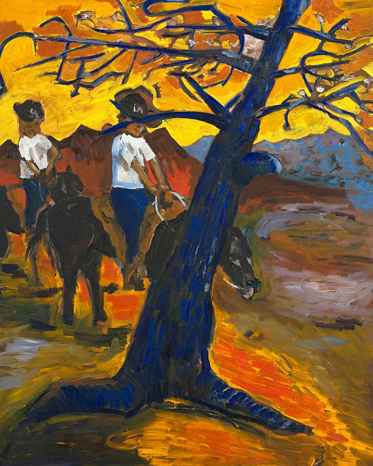 Ken Taylor Reynaga, El Karma, oil painting, Brigade Gallery