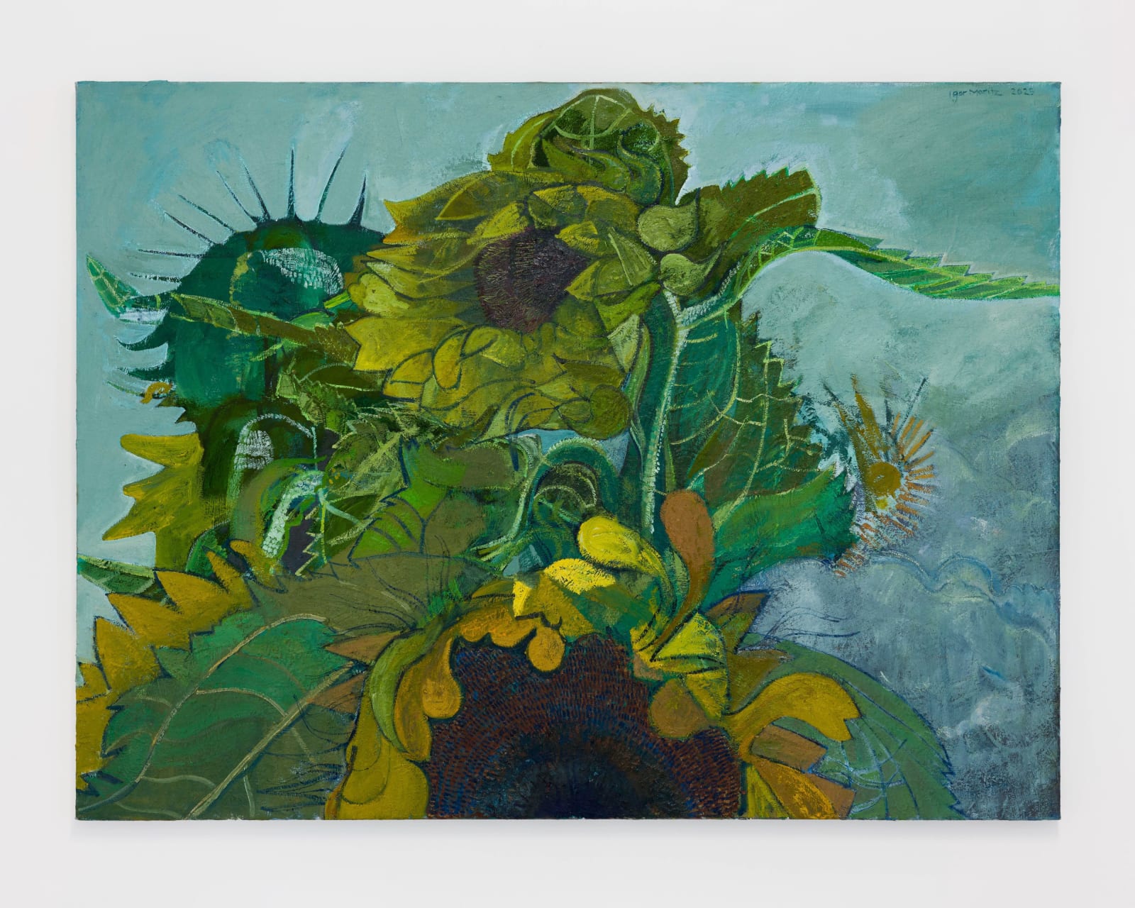 Igor Moritz, Sunflowers (Blue), 2025, Brigade Gallery