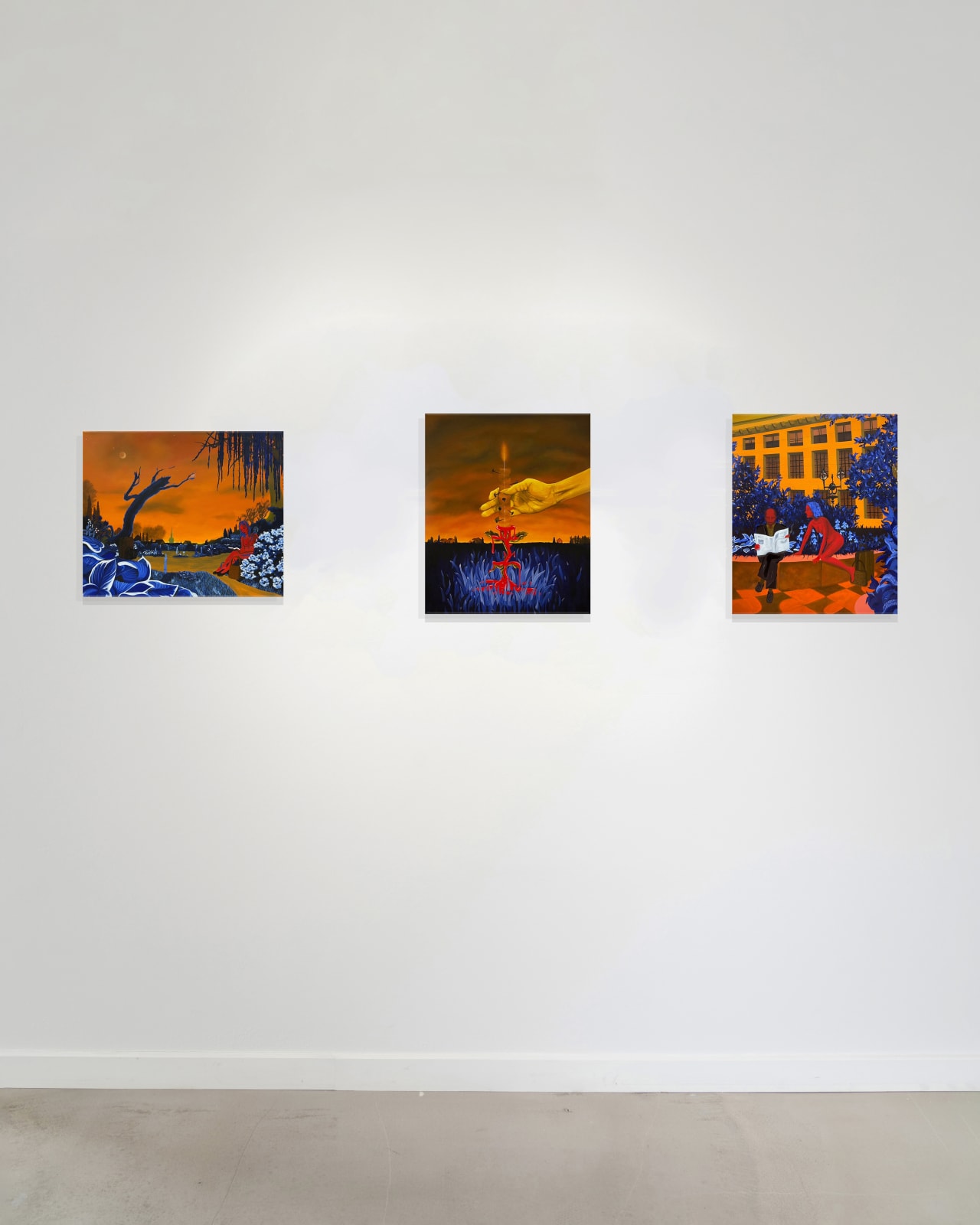 Andrea Villalón, Pit Stop, One (last ritual) for the road and Four Seasons Hotel Lurker, 2023, Shown at Brigade Gallery in Copenhagen, Denmark.