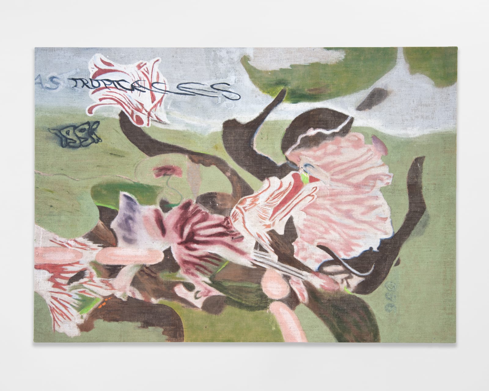 Amanda Lydért and Frederik Nystrup-Larsen, Knees green from the sublime, 2023, Brigade Gallery in Copenhagen, Denmark.