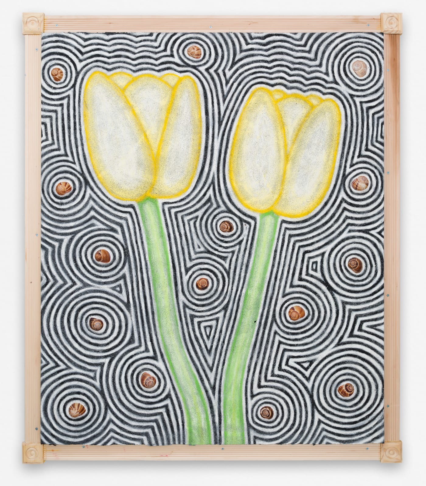 Hamish Chapman, Two Beautiful Tulips With Snails, 2024