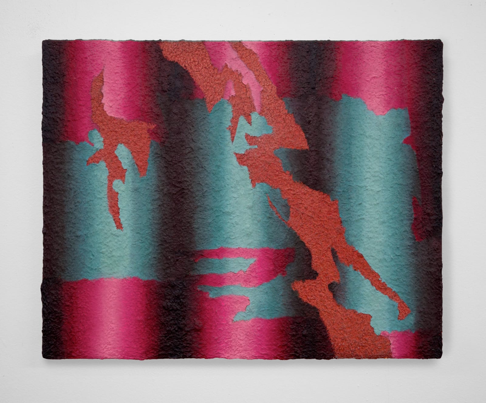 Kevin Lowenthal, Rose, aqua curtain, 2025