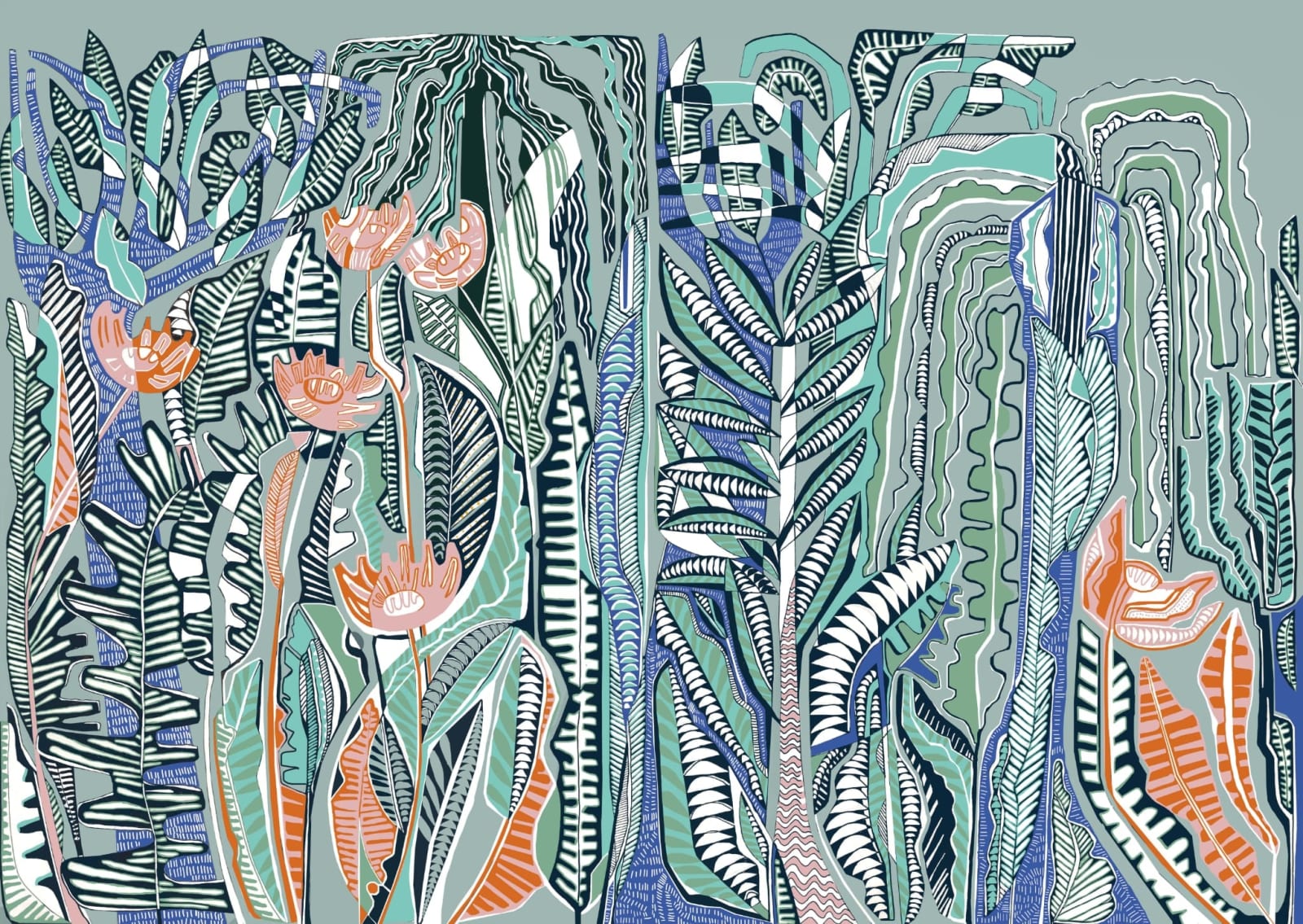 Flora Forshall, Rainforest, framed