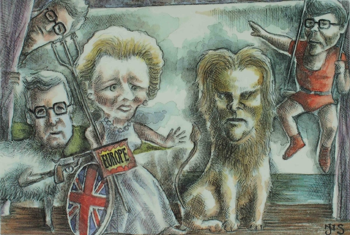 Jonathan Smith, The Final Stage of Thatcherism postcard, 1991