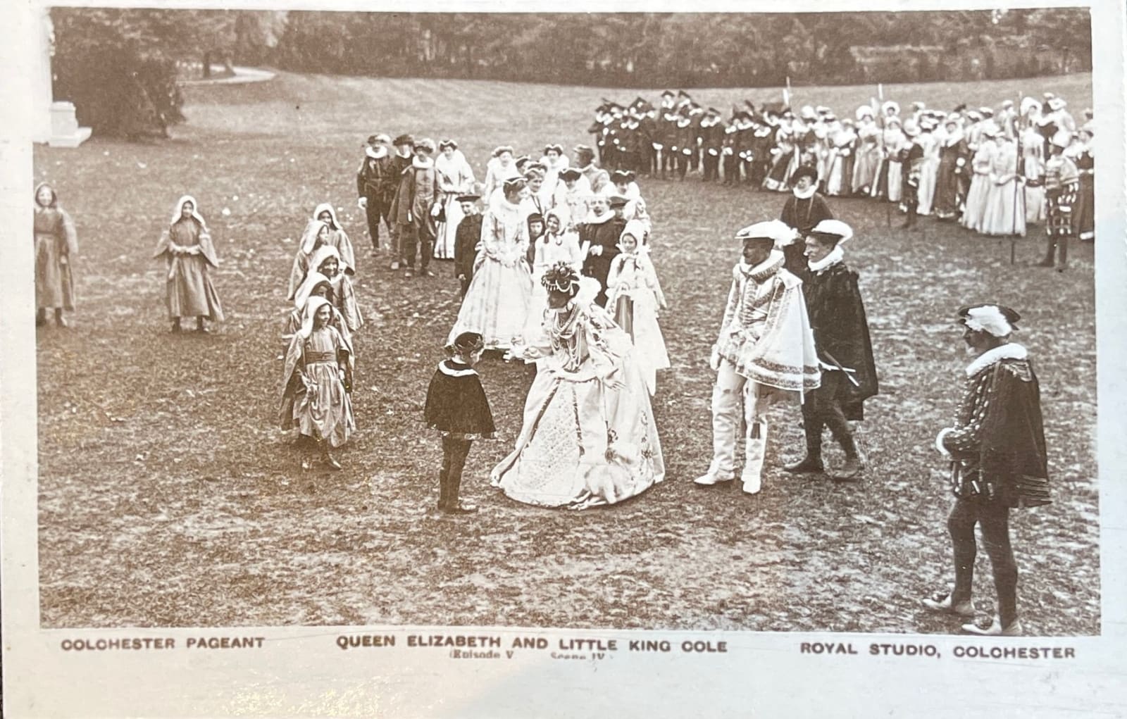 Colchester Royal Studio, Colchester Pageant: Queen Elizabeth and Little King Cole (Episode V. Scene IV), 1909