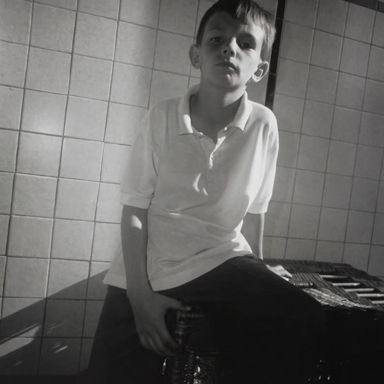 Ken Grant, Boy in Easby pub doorway, c1990