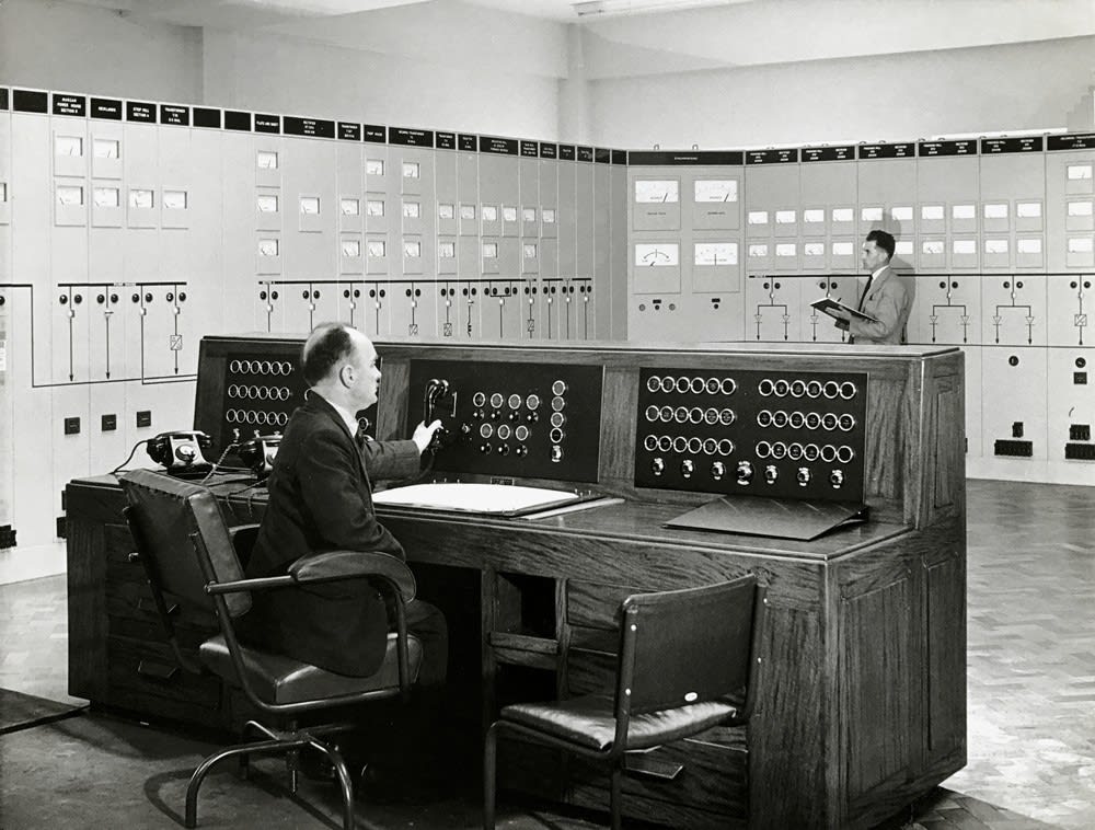 Wolfgang Suschitzky, Report on Steel (Port Talbot - Main electrical control room), 1948