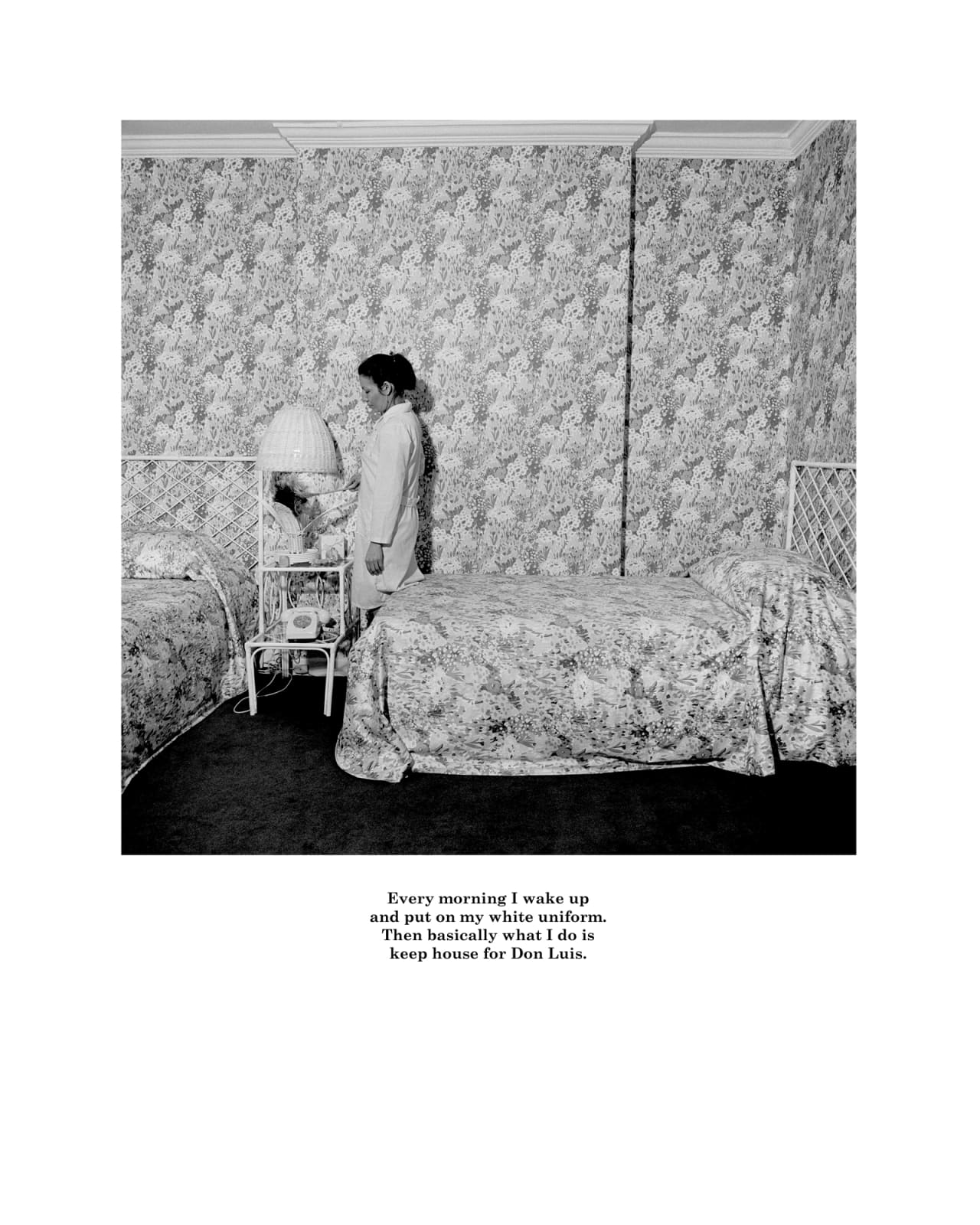 Karen Knorr, Belgravia (Every morning I wake up and put on a white uniform), 1979
