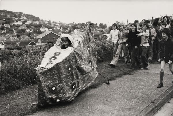 Homer Sykes, Minehead Hobby Horse, Minehead Somerset., 1972