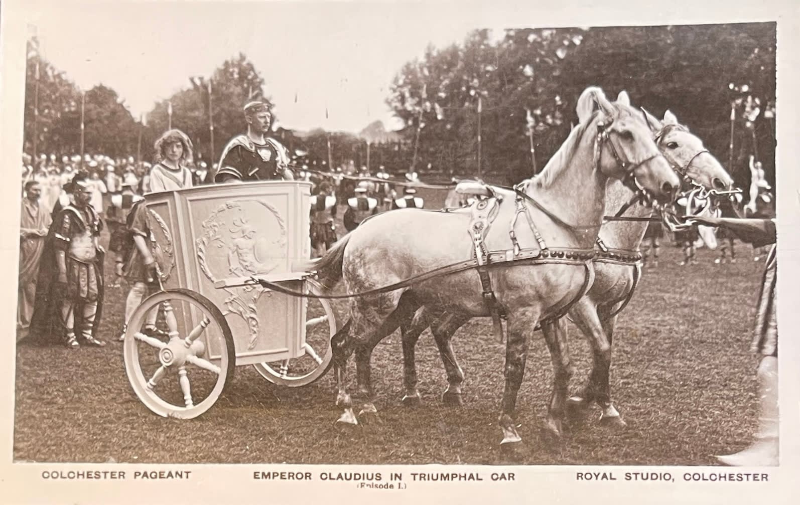 Colchester Royal Studio, Colchester Pageant: Emperor Claudius in Triumphal Car (Episode 1), 1909