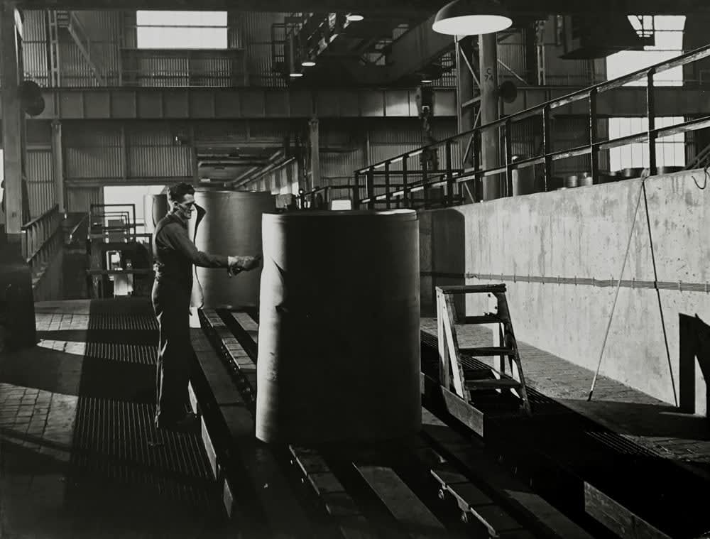 Wolfgang Suschitzky, Report on Steel (Port Talbot - Coils on Conveyors), 1948