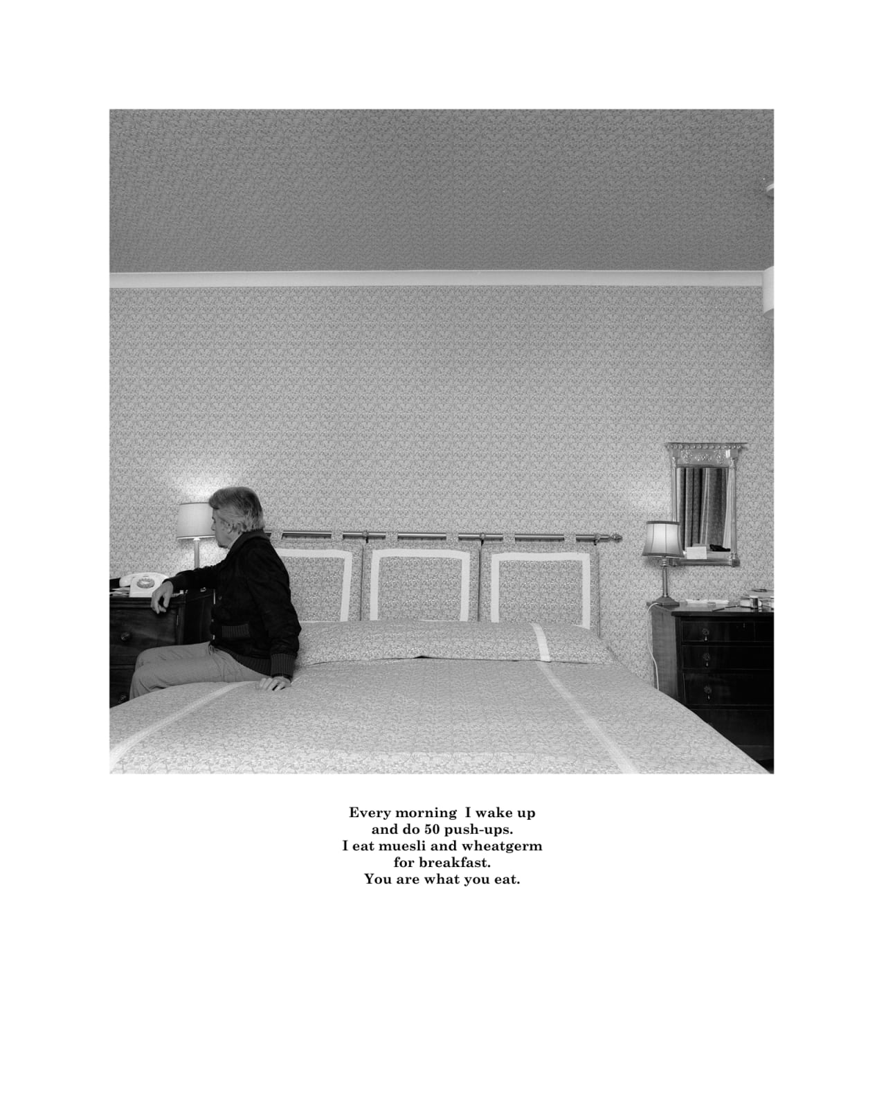 Karen Knorr, Belgravia (Every morning I wake up and do 50 push-ups), 1979