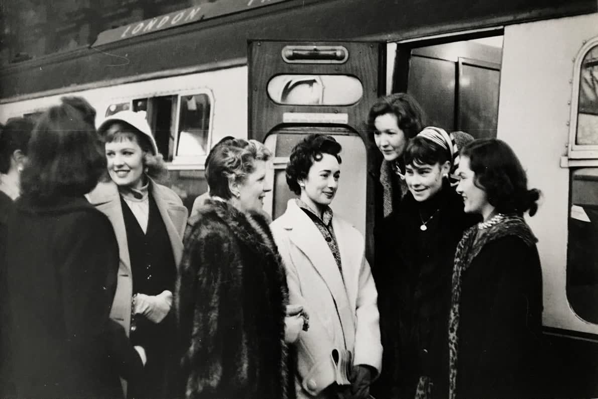 Bert Hardy, Bluebell Girls (At the Train Station), 1954