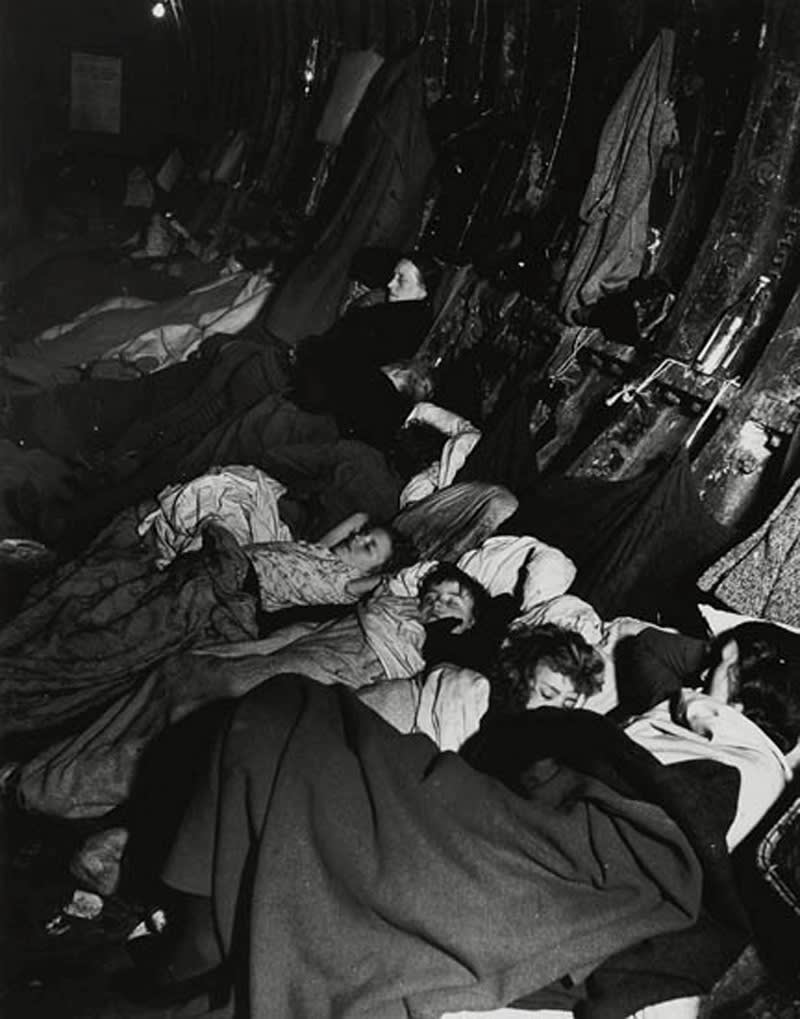Bill Brandt, London, Air Raid Shelters, East End Underground Station, November 12th, 1940, 1940