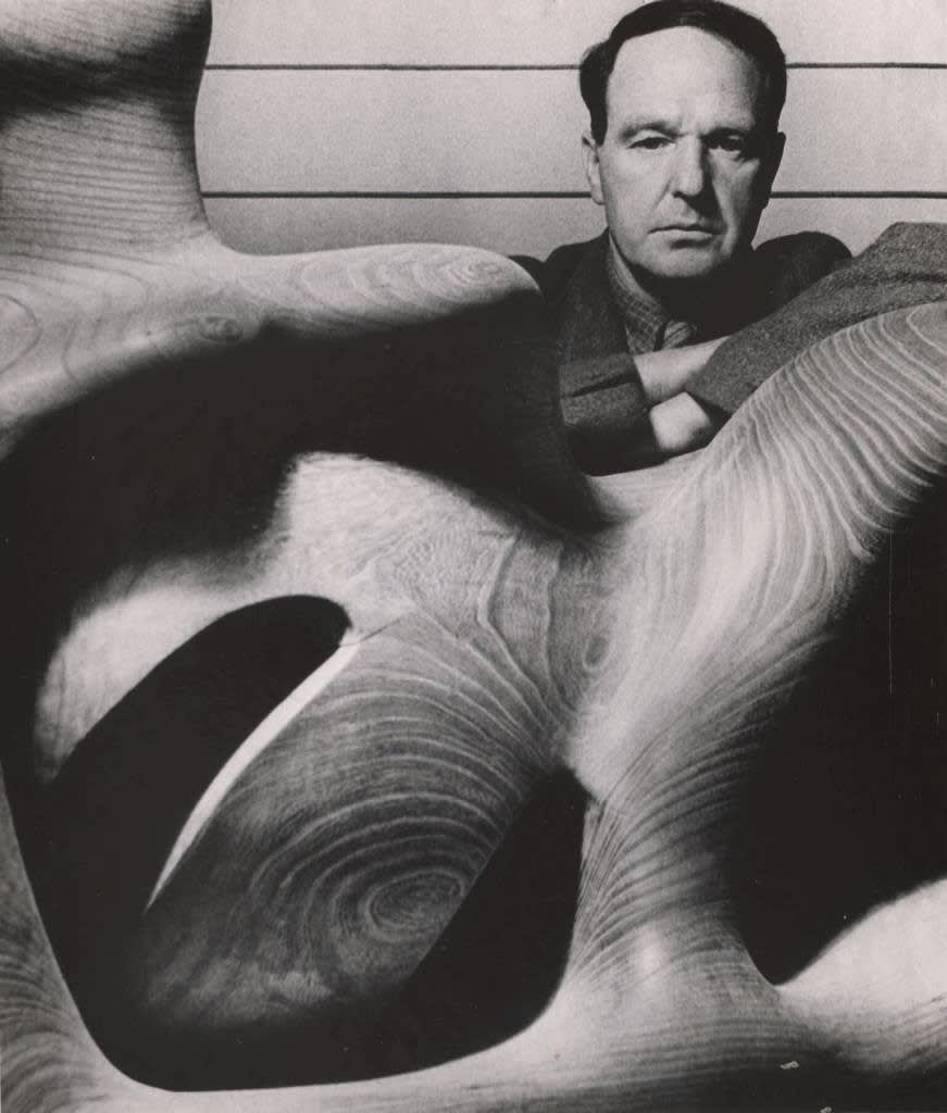 Bill Brandt, Henry Moore at his studio at Much Hadham, Hertfordshire, 1946