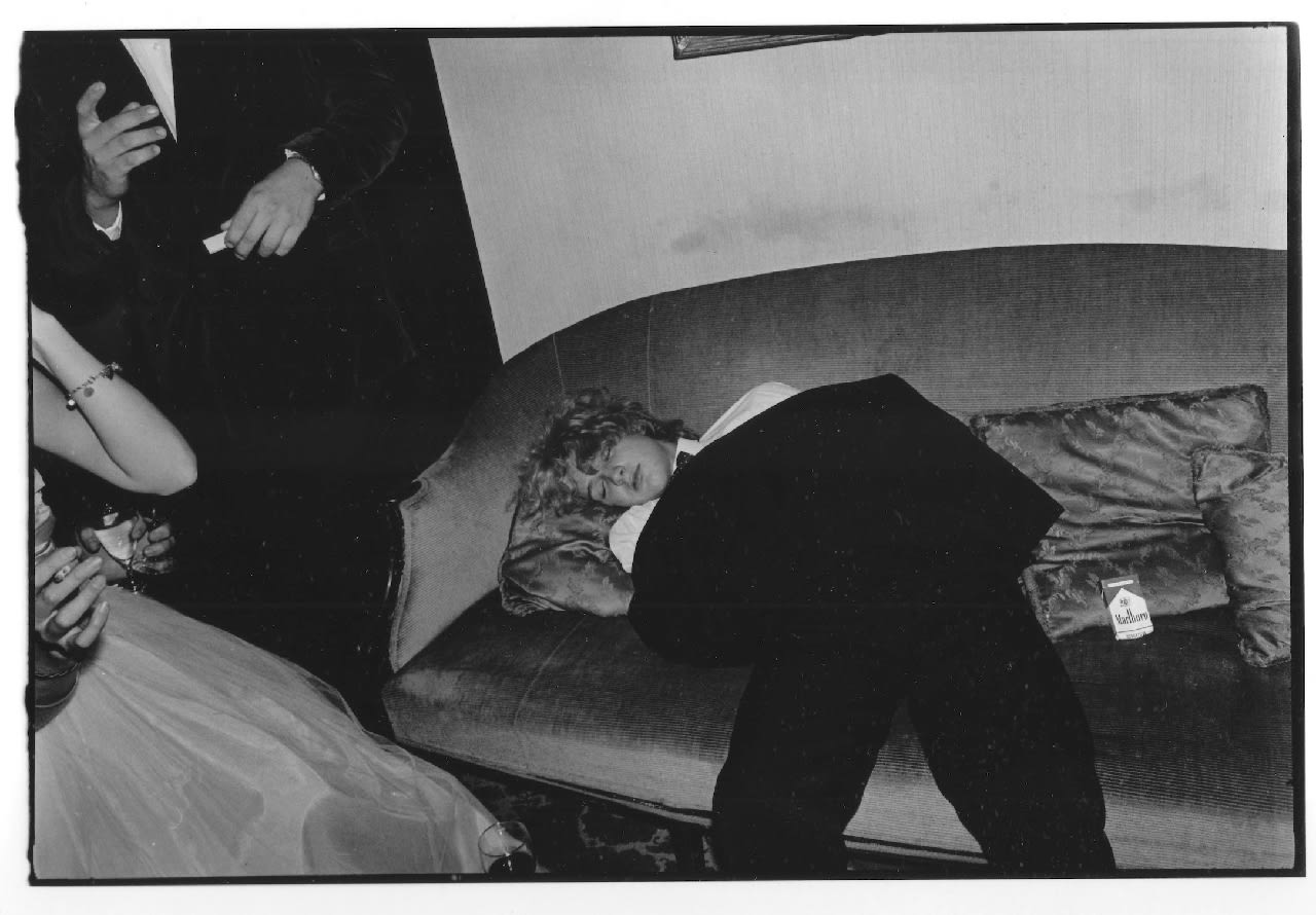 Dafydd Jones, Sleepers (Guest sleeping at Mrs. Phillips dance for her daughter. Boodles. 1982), 1982