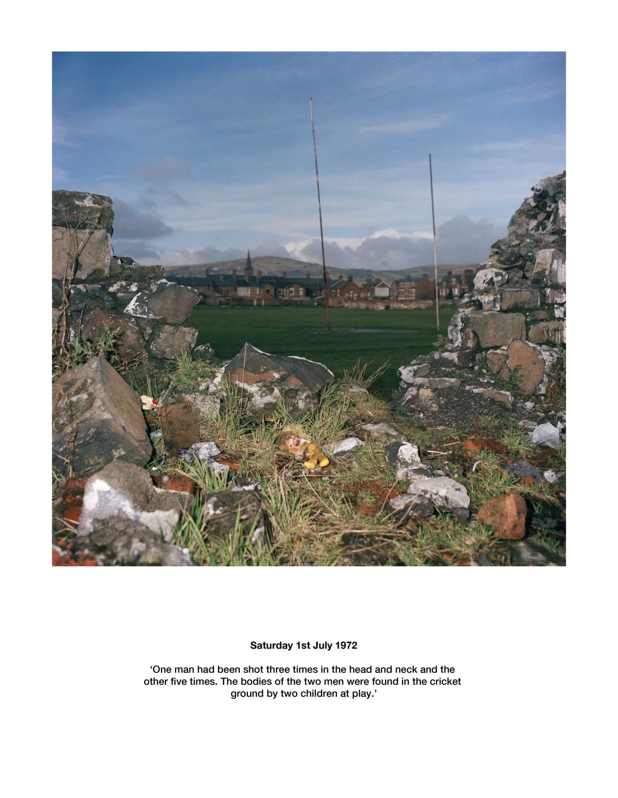 Paul Seawright, Cricket Ground (from Sectarian Murder), 1988