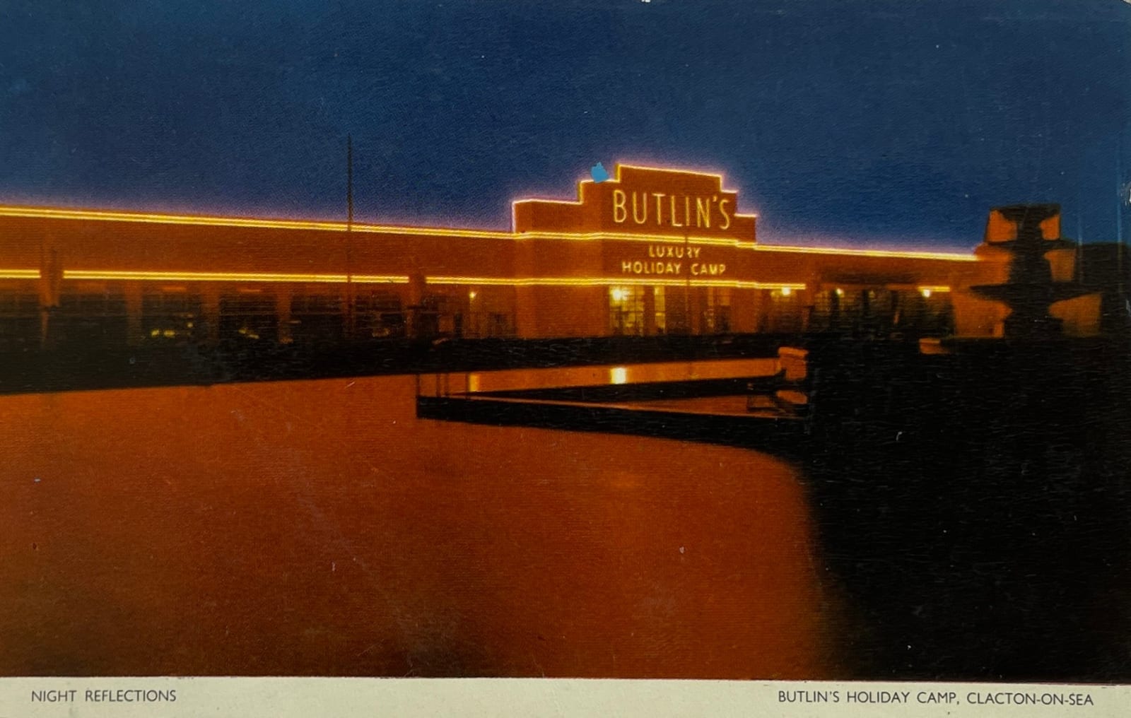 John Hinde Studio, Night Reflections: Butlin's Holiday Camp, Clacton-on-Sea, c.1955