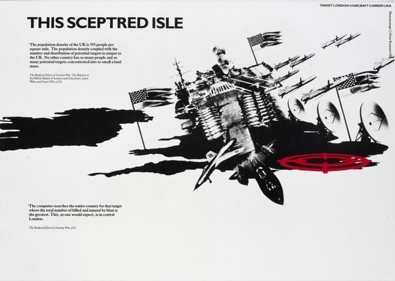 Peter Kennard, Target London. (The sceptred Isle), 1985