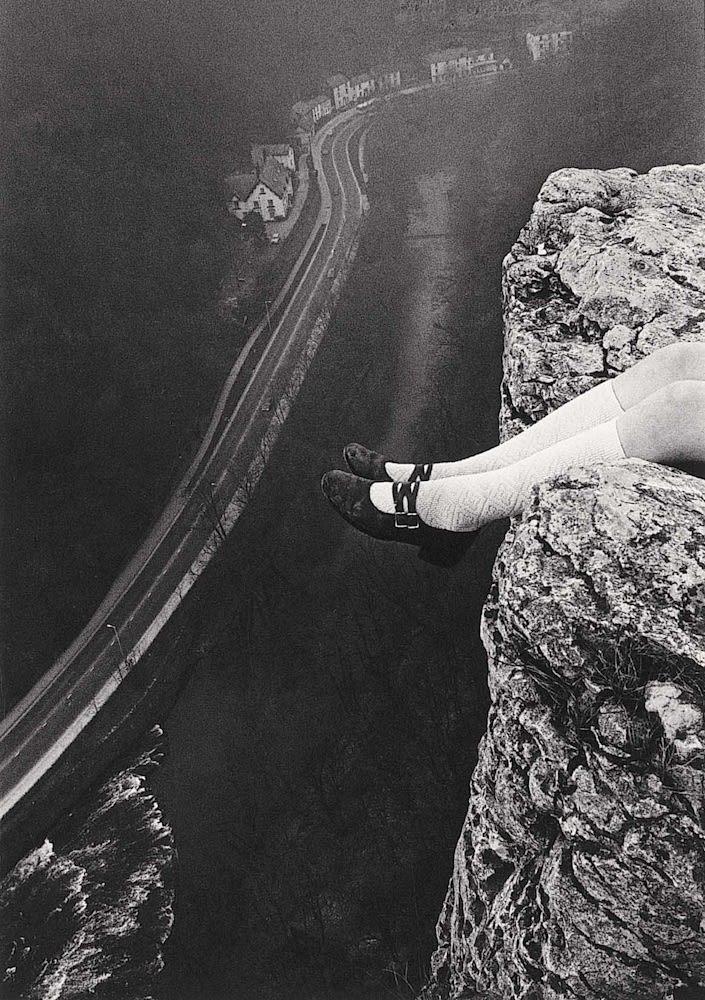 Paul Hill, Legs over High Tor, Matlock, 1975