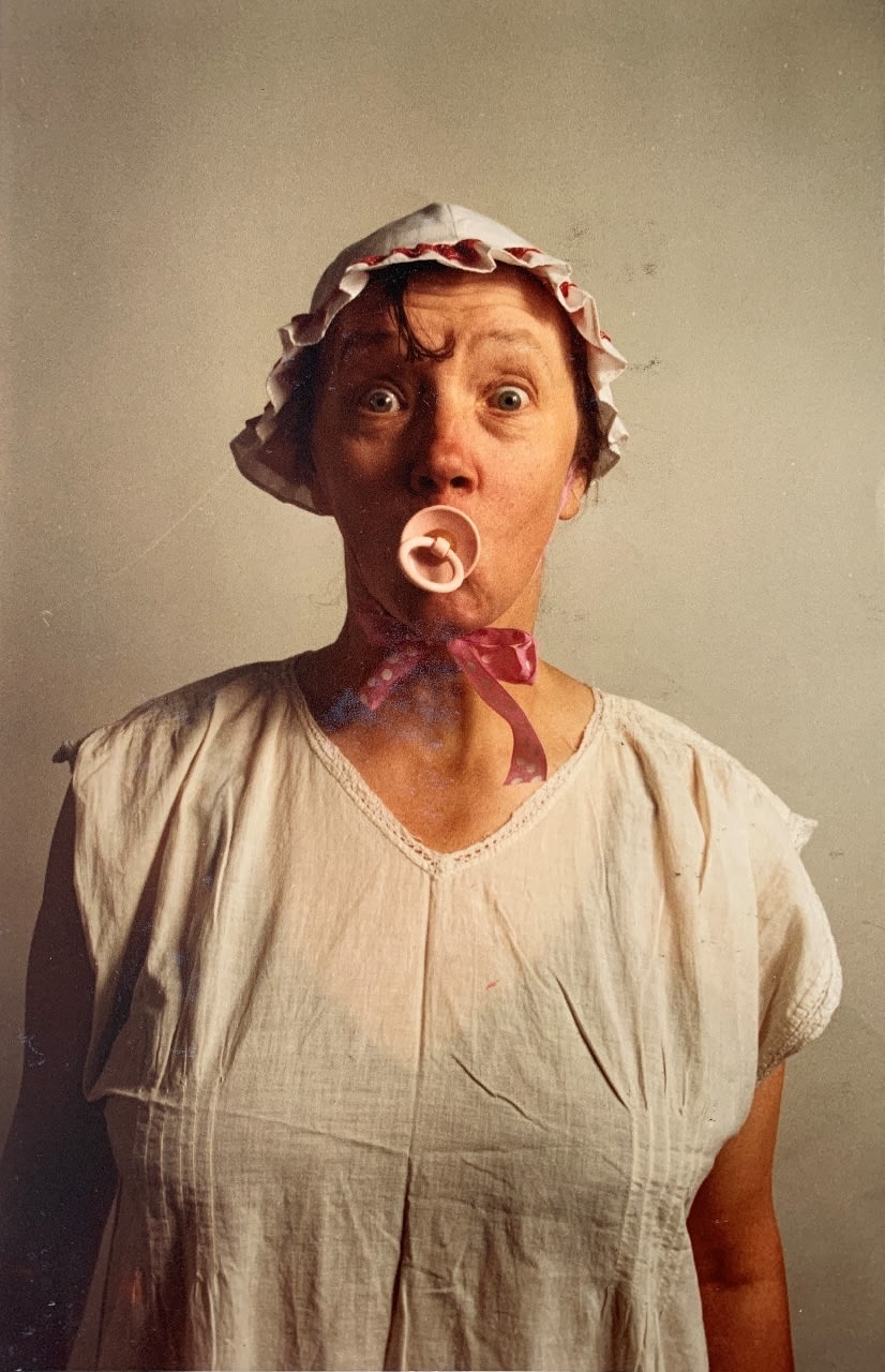 Jo Spence, Photo therapy: Infantalization (from The Picture of Health?), 1984
