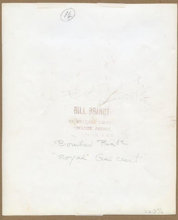 Bill Brandt, Bombed Bath, Royal Crescent, 1942