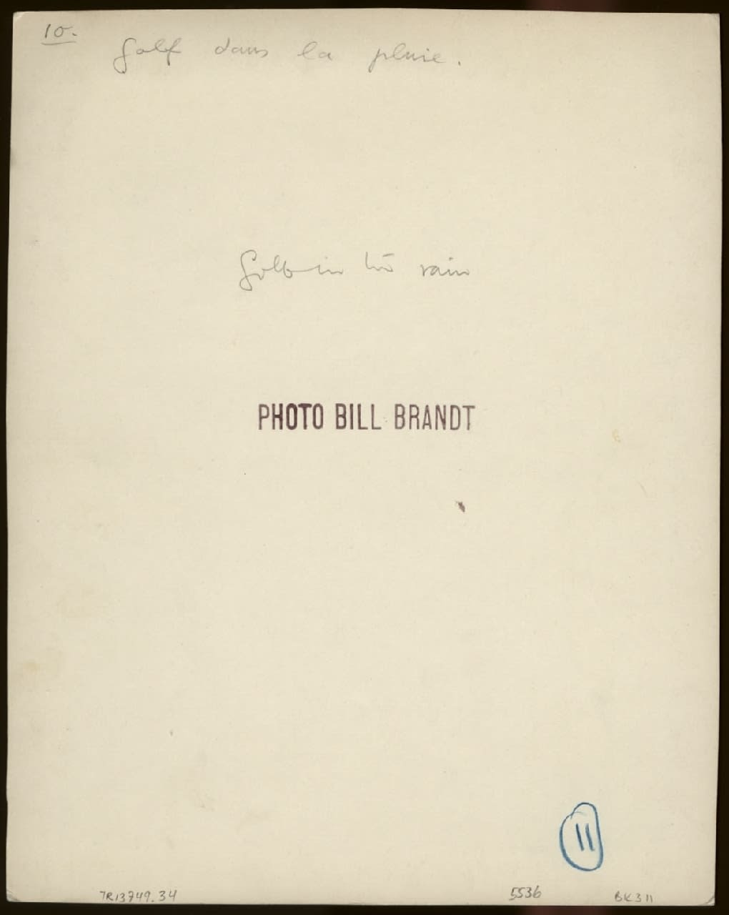 Bill Brandt, Golf in the Rain, 1934