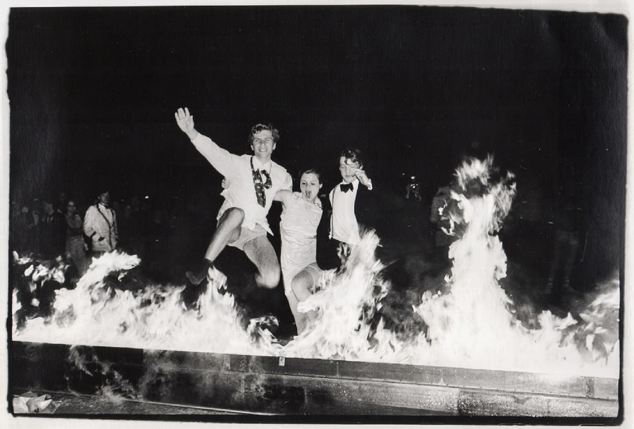 Dafydd Jones, Burning Boats (vintage), 1984