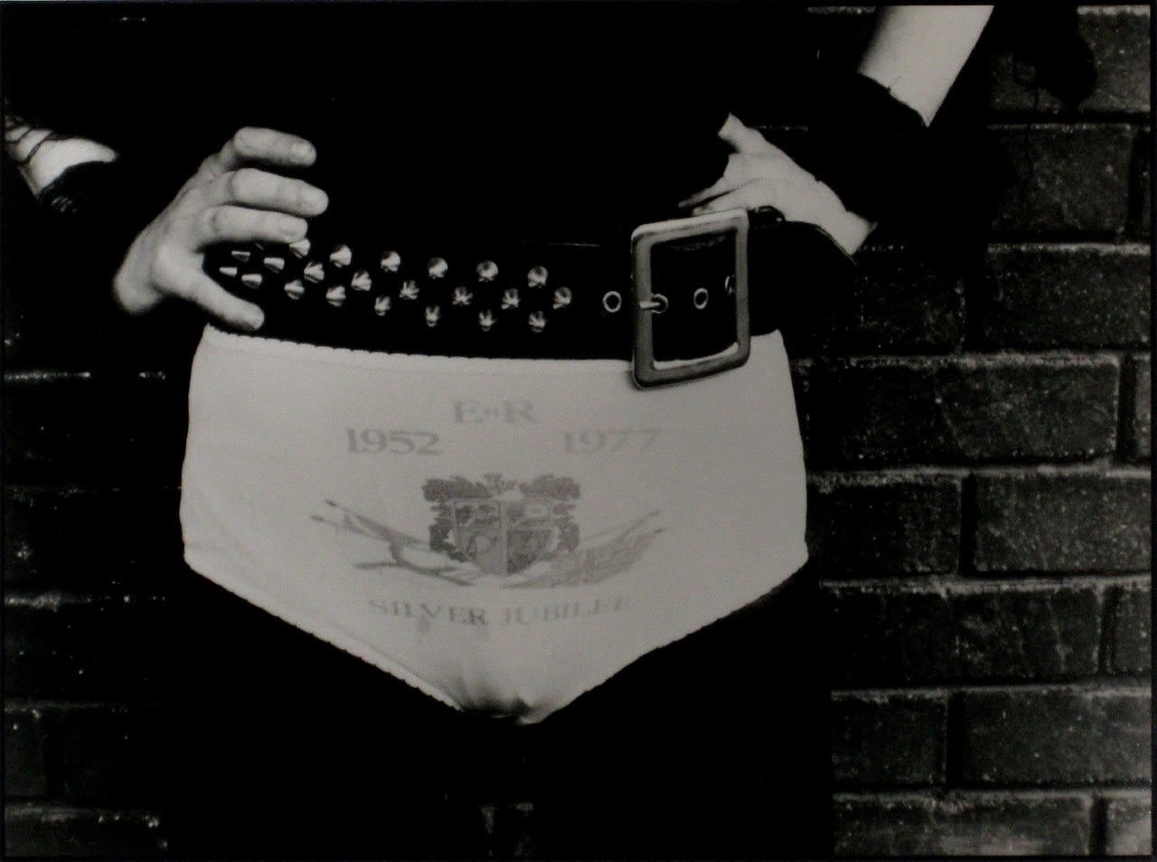 Caroline Coon, Ari Up in her Silver Jubilee briefs shocking the nation on the "white Riot" tour, 1977