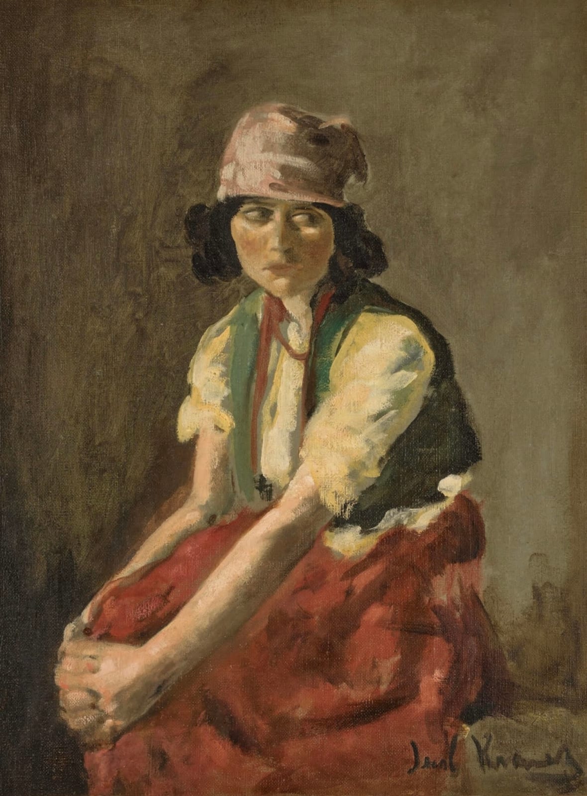 Jacob Kramer (1892-1962), Study of A Gypsy, 1918