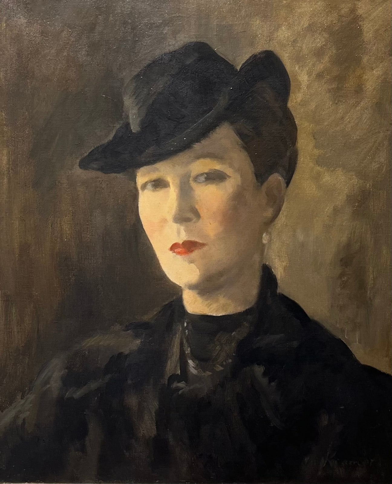 Jacob Kramer (1892-1962), Lady in a Black Hat, C. 1922