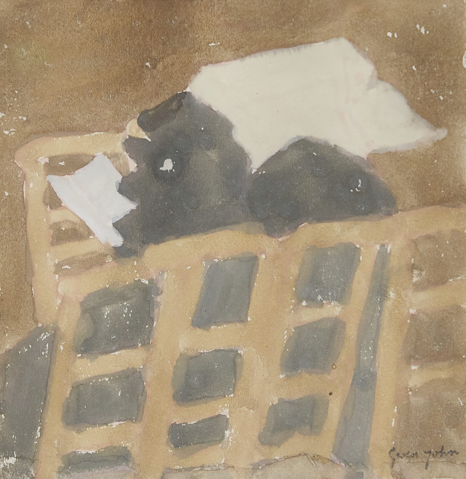 Gwen John (1876-1939), Woman in Black and Nun in Church, c. 1920's