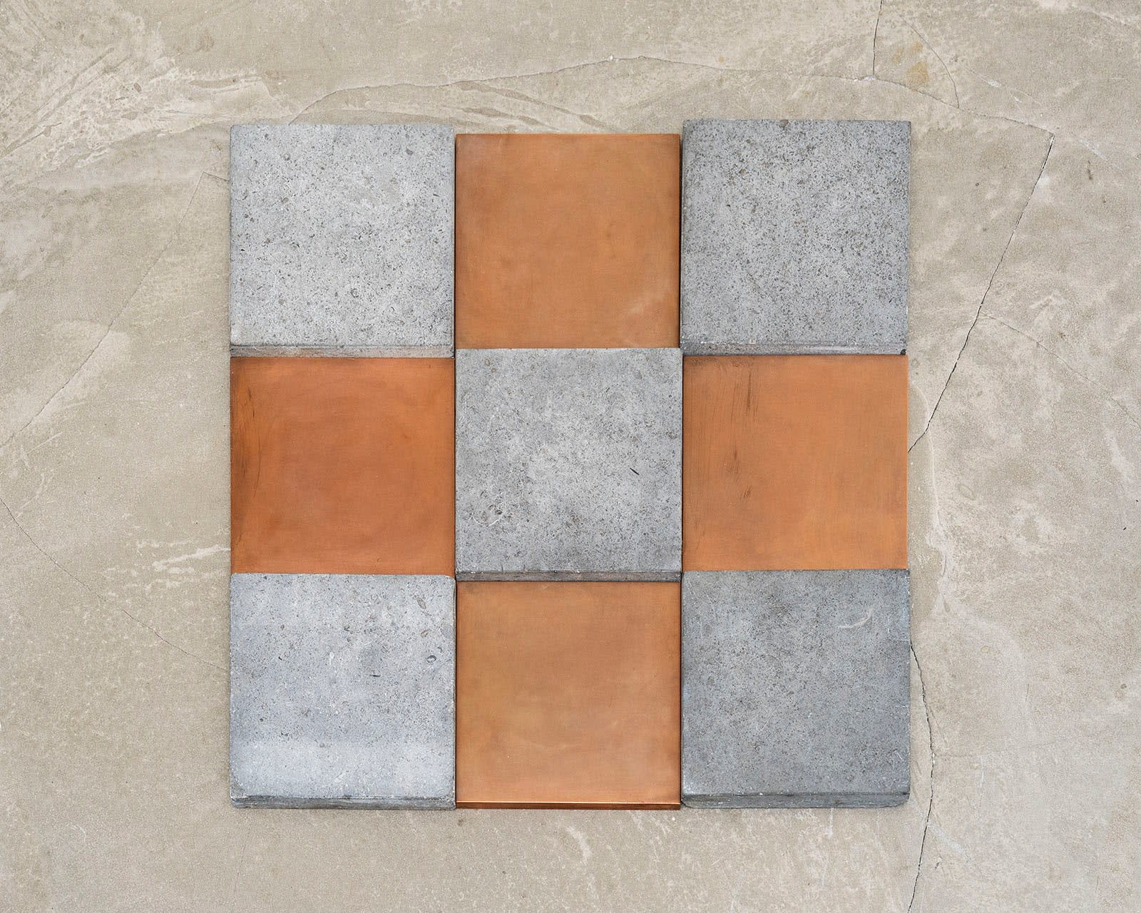 Carl Andre, Copper Blue Odd Niner, 1990