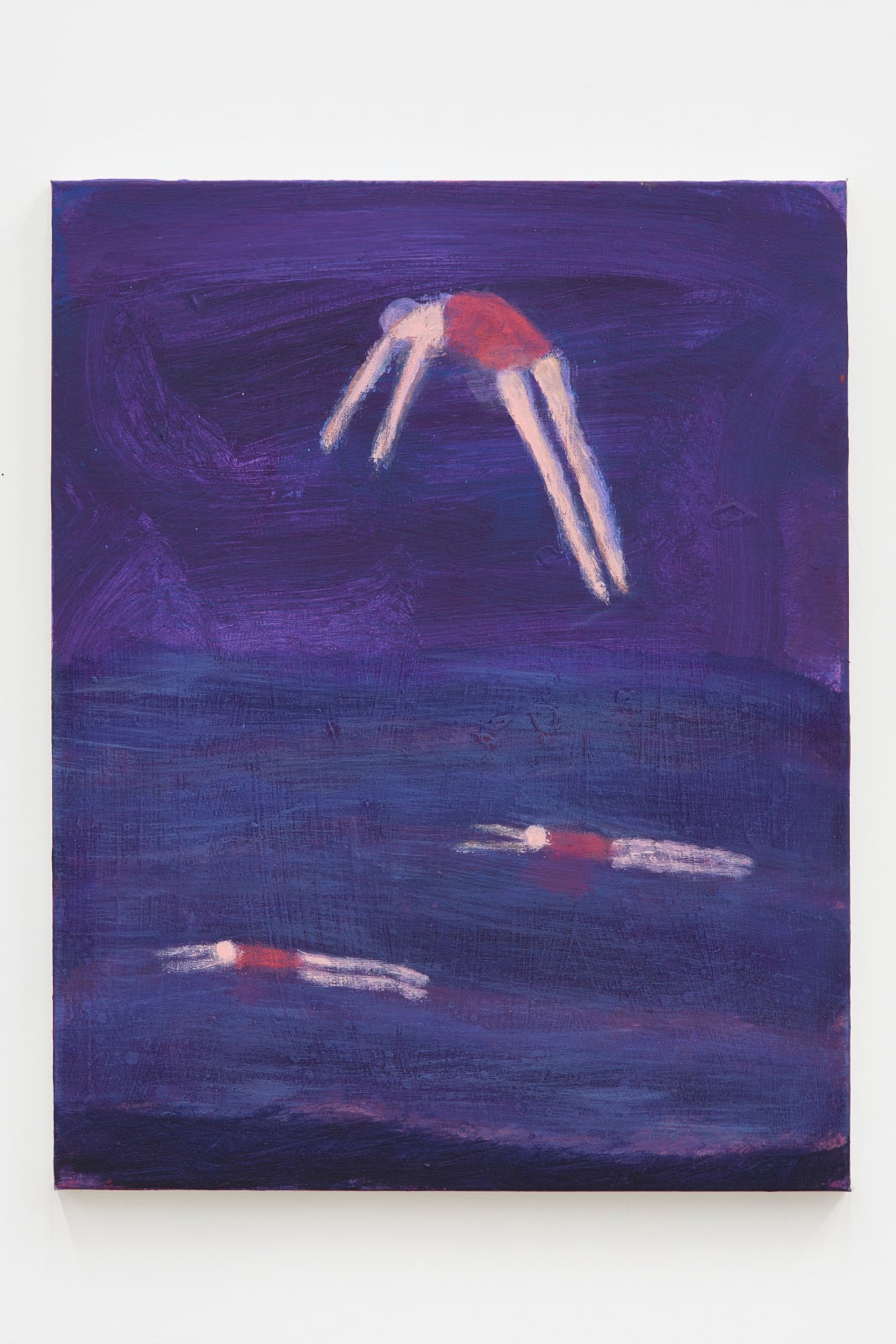 Katherine Bradford, Red Suit Diver Over 2 Divers, 2016