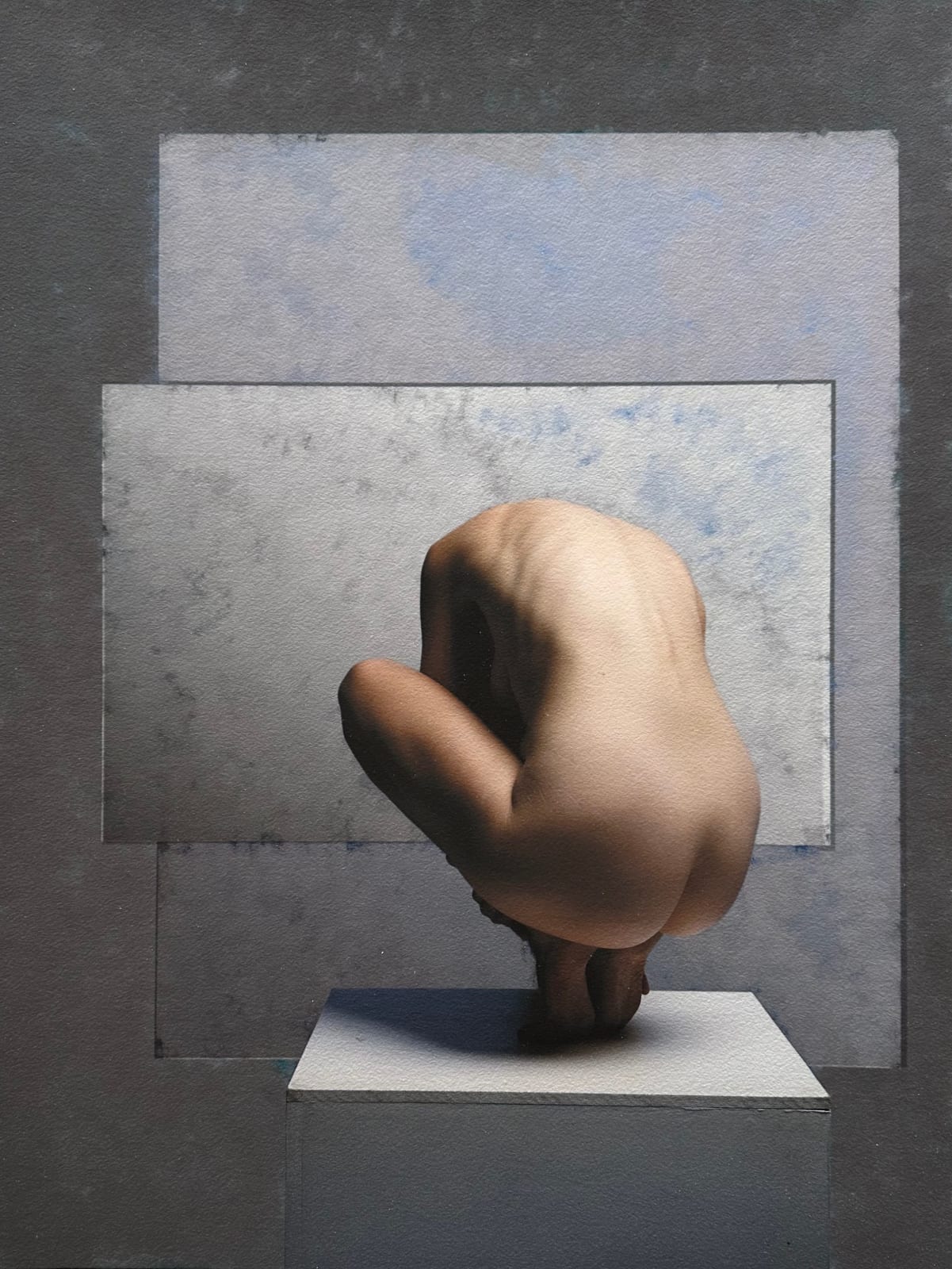 James Hall, Anna with White Rectangles, 2022