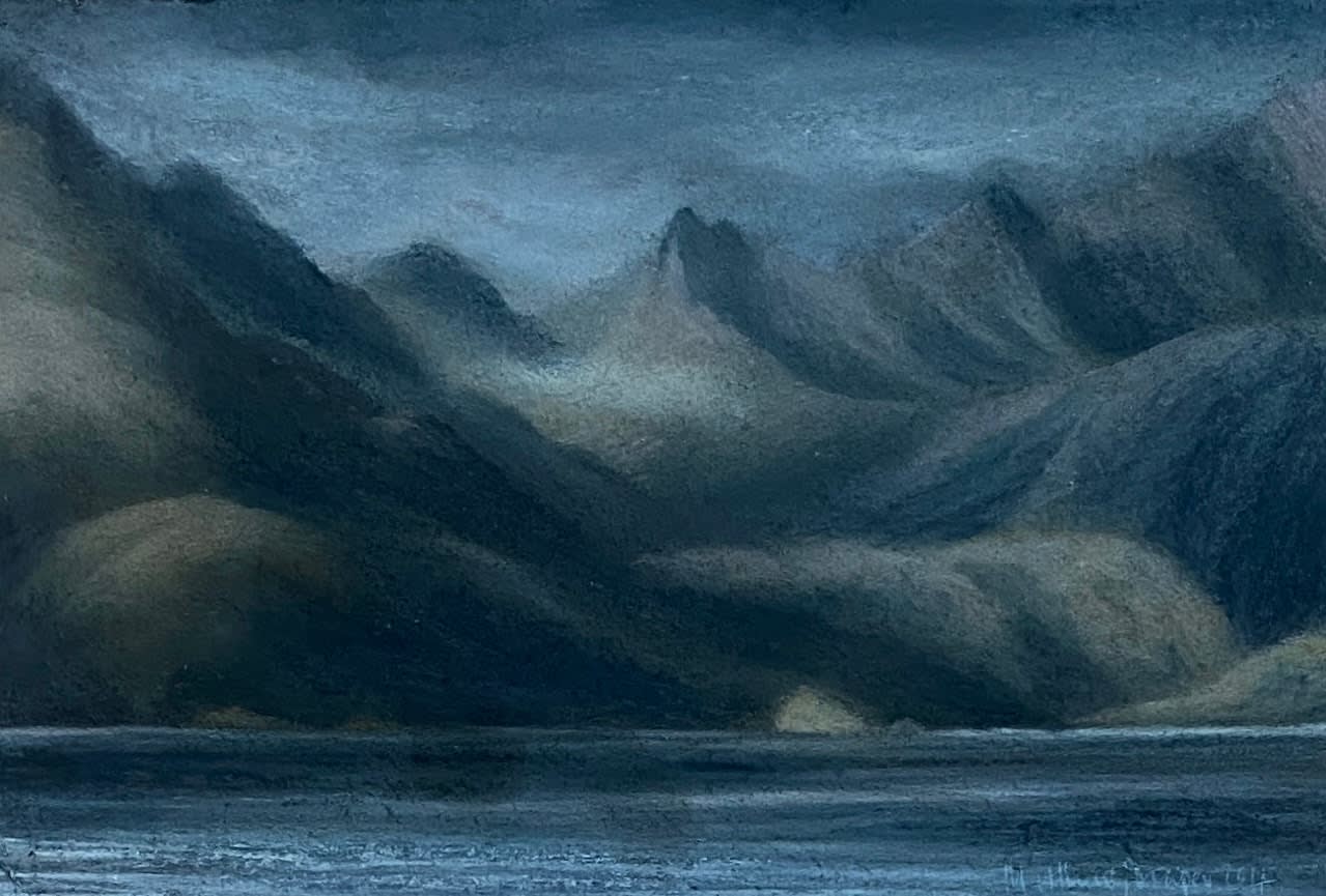 Matthew Draper SSA VAS PS, Still Evening, a View of the Black Cullin from Loch Scavaig