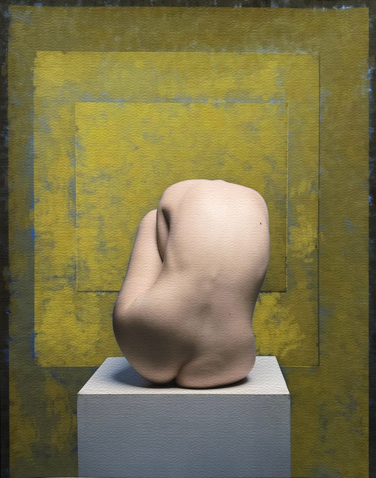 James Hall, Nude on Yellow (Evie) II, 2022