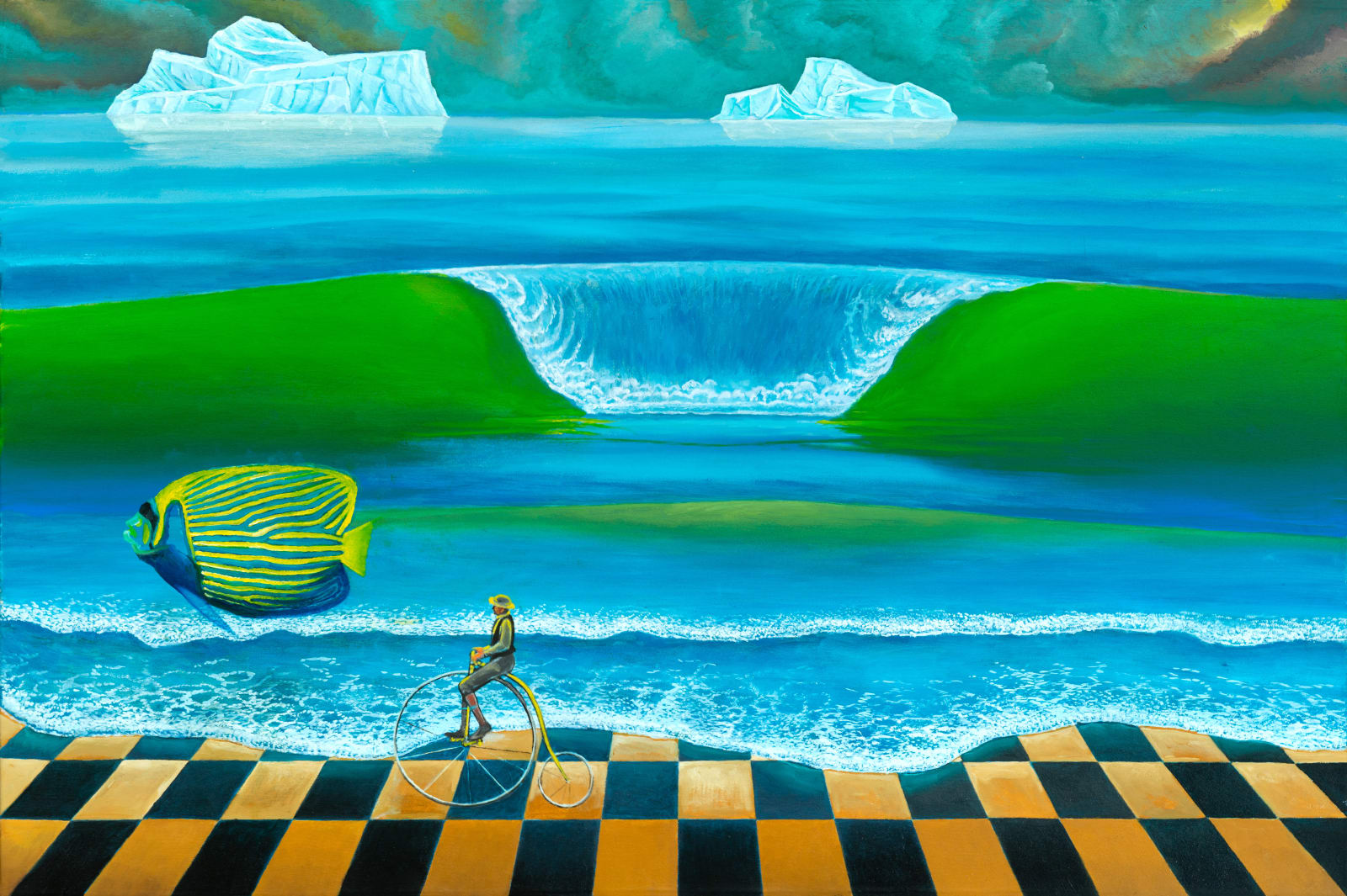 Fernando Asian, Tsunami (Oil on Canvas), 2018
