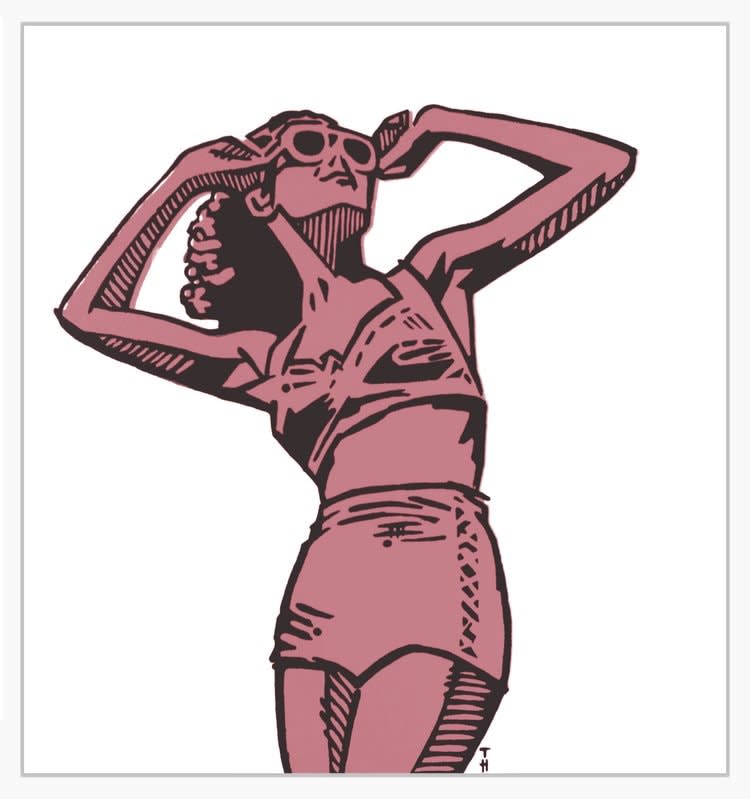 Tracy Hamer, classic bikini pink